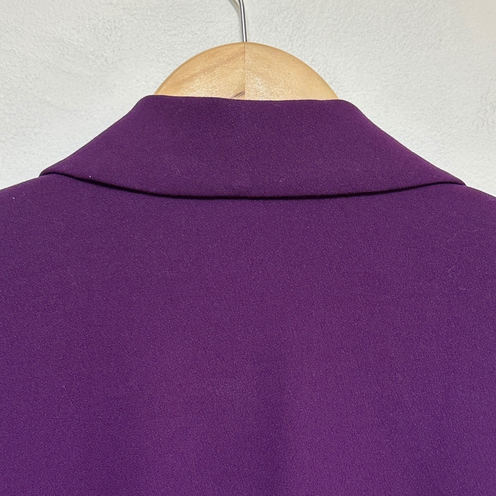 Alice + Olivia Cinched Waist Blazer Jacket Womens Small Purple Chic French Girl - Picture 13 of 14